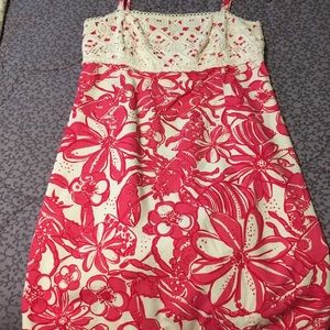 Lilly Pulitzer Pink And White dress.